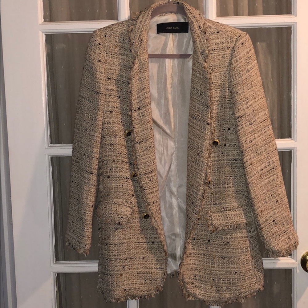 Zara Tweed Blazer Jacket